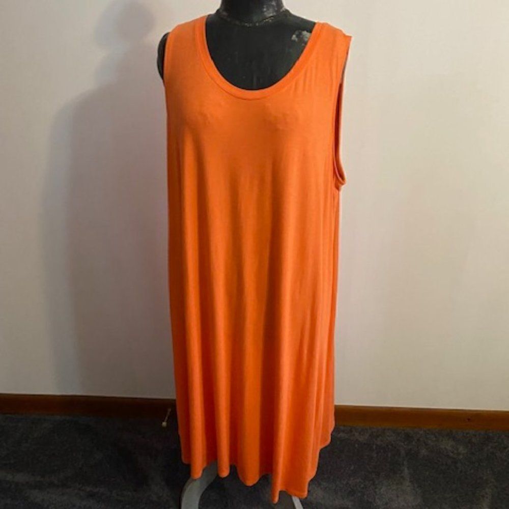 Ava & Viv Orange Tank Top Midi dress, size 3X